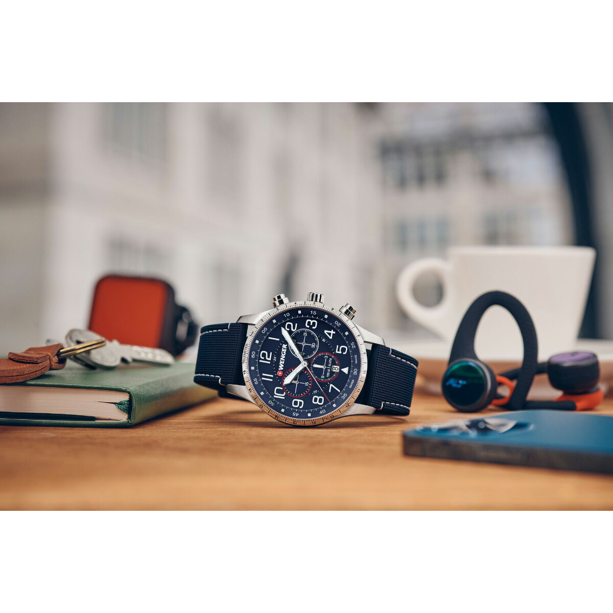 （ノベルティー付き）ウェンガー WENGER Attitude Chrono アティテュード クロノグラフ 腕時計 01.1543.117の画像