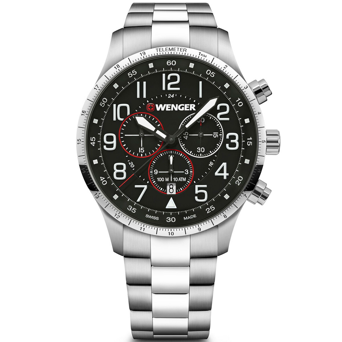 （ノベルティー付き）ウェンガー WENGER Attitude Chrono アティテュード クロノグラフ 腕時計 01.1543.120の画像
