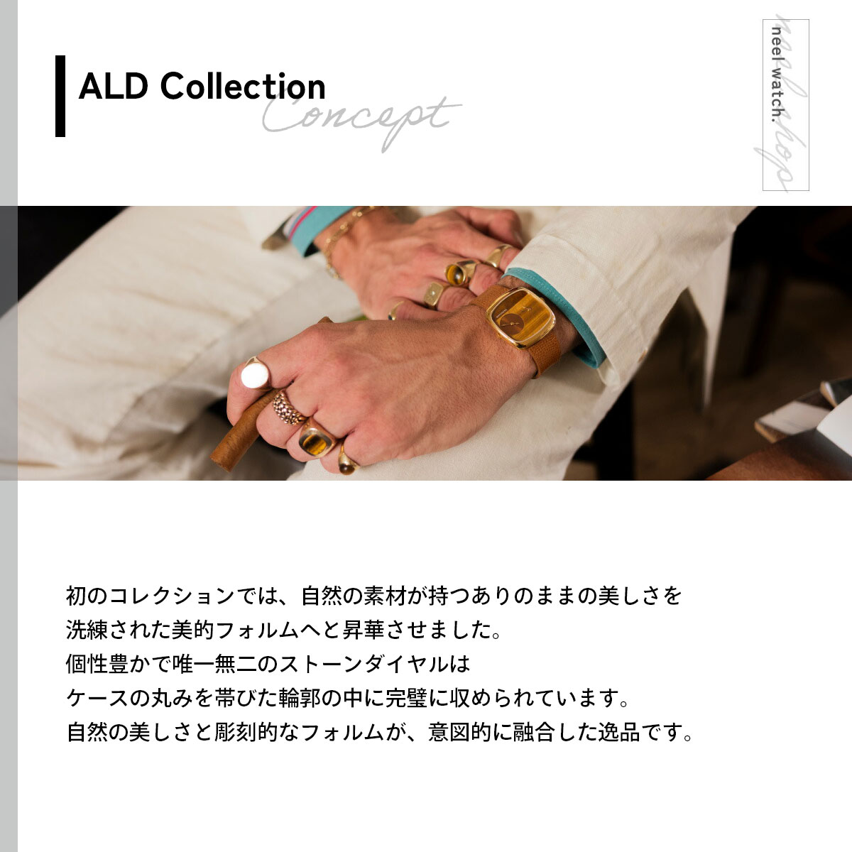 （ノベルティー付き）デニソン DENNISON 腕時計 ALD Collection タイガーアイ ALD-DT03-G-ELTA-R-GBKLの画像
