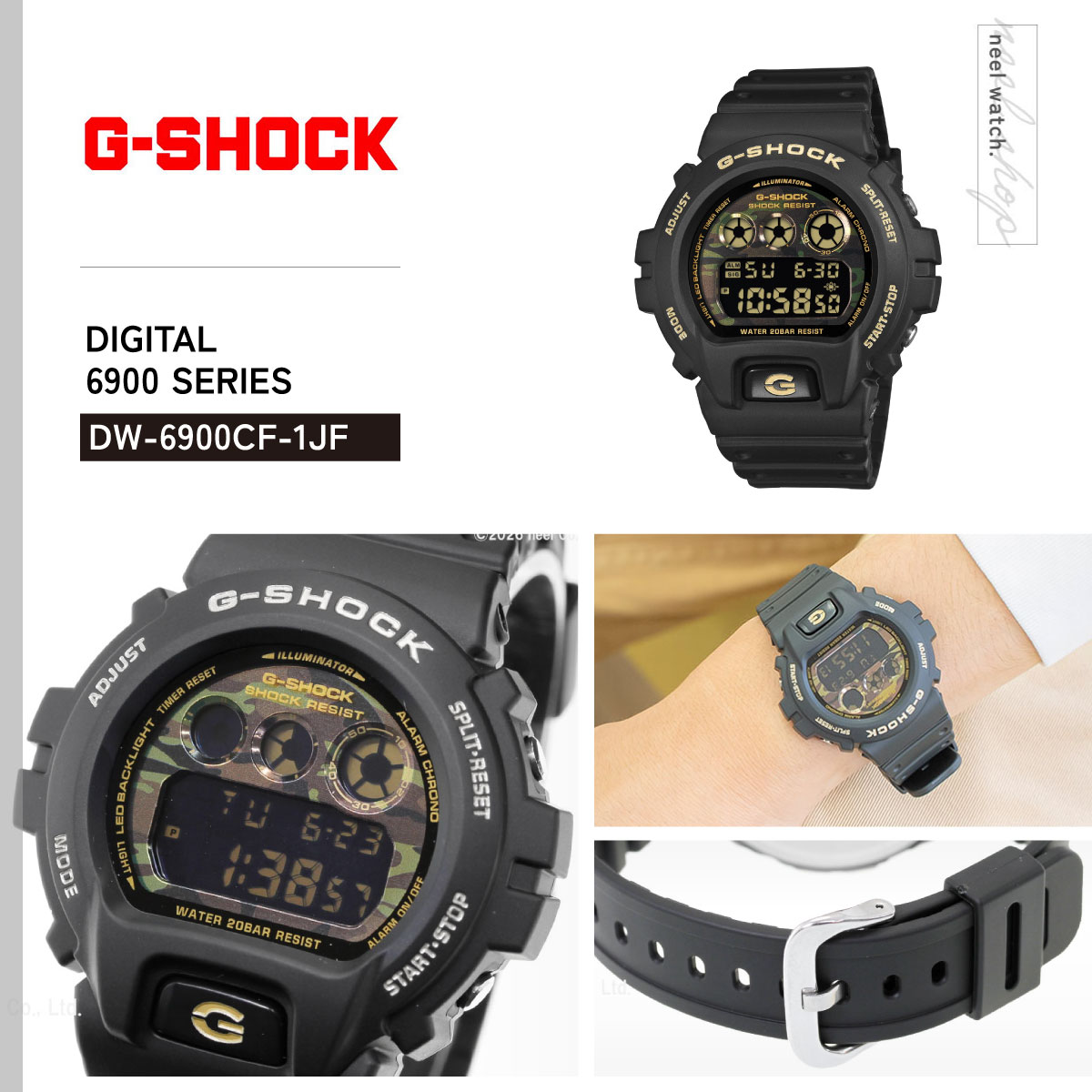 G-SHOCK Gショック デジタル 腕時計 メンズ DW-6900CF-1JF BOLD CAMO