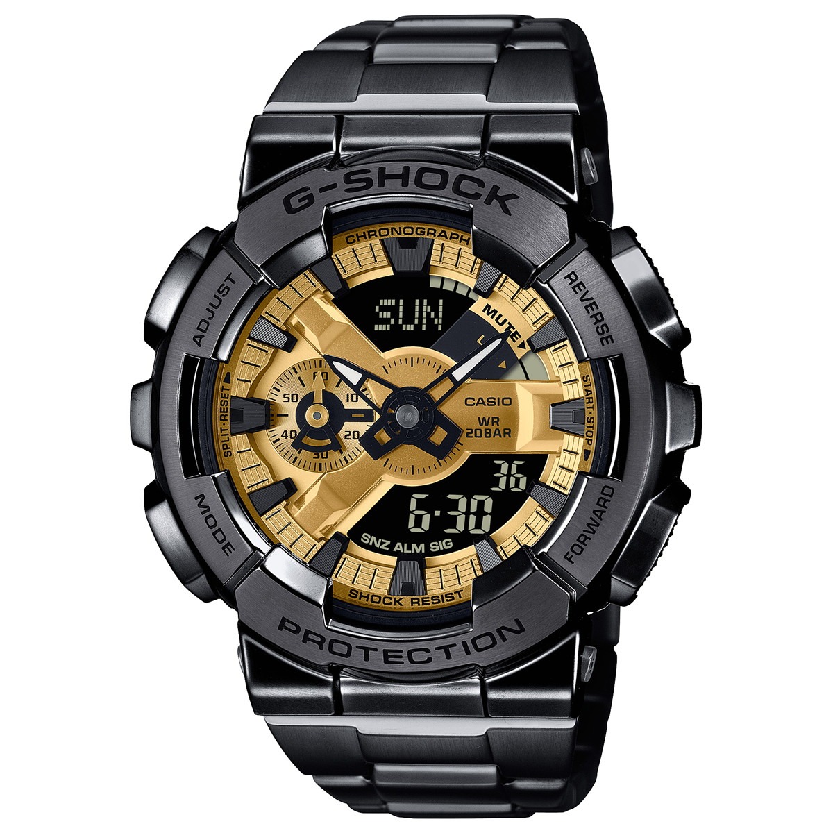 （ノベルティー付き）Gショック G-SHOCK 腕時計 メンズ GM-110BD-1A9JF ブラック ゴールド ジーショックの画像