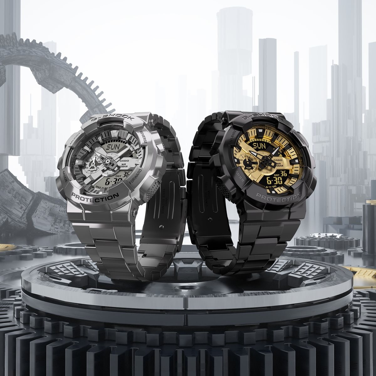 （ノベルティー付き）Gショック G-SHOCK 腕時計 メンズ GM-110BD-1A9JF ブラック ゴールド ジーショックの画像