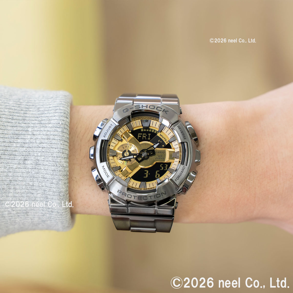 （ノベルティー付き）Gショック G-SHOCK 腕時計 メンズ GM-110BD-1A9JF ブラック ゴールド ジーショックの画像