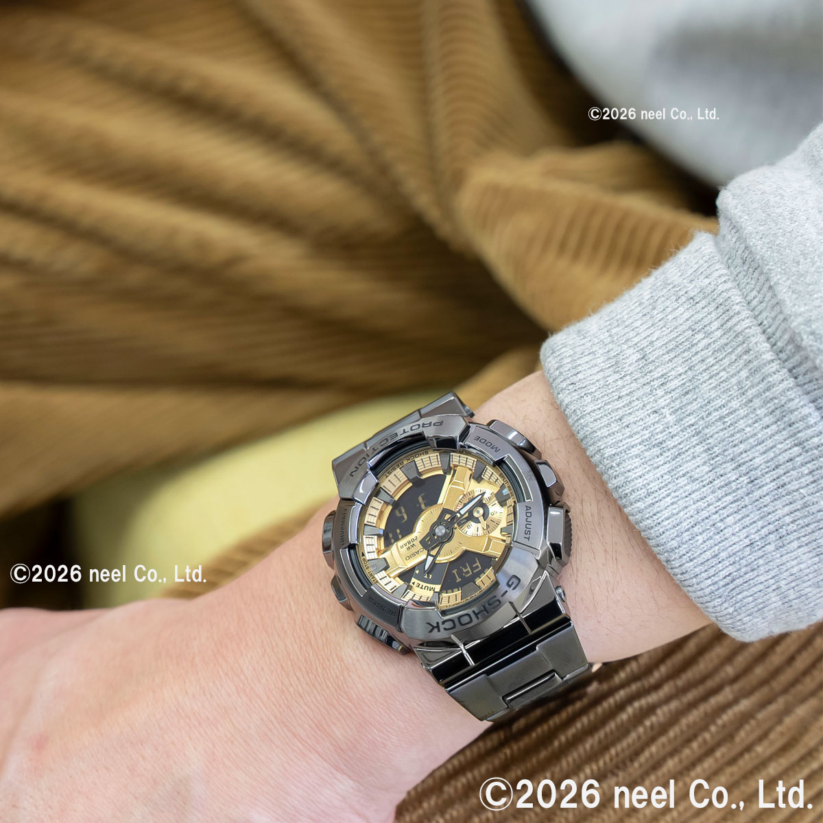 （ノベルティー付き）Gショック G-SHOCK 腕時計 メンズ GM-110BD-1A9JF ブラック ゴールド ジーショックの画像
