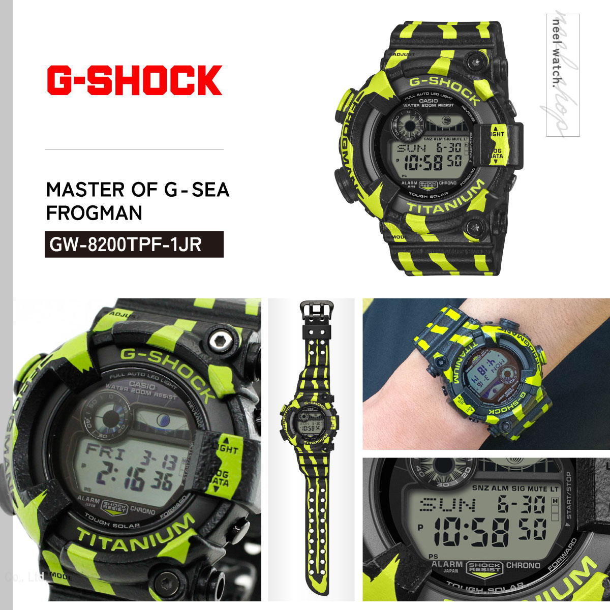 G-SHOCK Gショック フロッグマン FROGMAN ソーラー 腕時計 GW-8200TPF