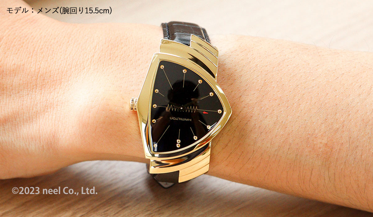 美品 ハミルトン Hamilton ベンチュラ H24301511 電池交換済み ベンチュラ60周年記念 待望のゴールドベンチュラ復活です。 H24301511