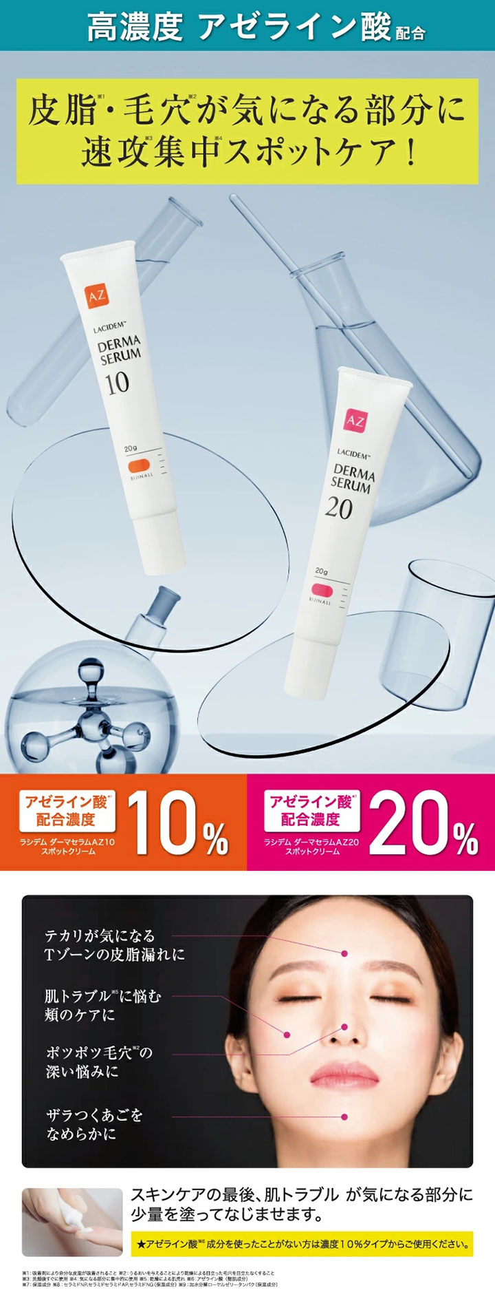 毛穴＆皮脂集中スポットケア ダーマセラムAZ20 スポットクリーム 20g