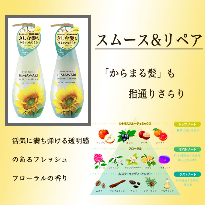 HIMAWARI ひまわり オイルイン シャンプー コンディショナー スムース