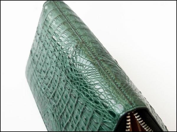 財布 父の日 カイマン クロコダイル GODANE ゴダン ラウンドファスナー