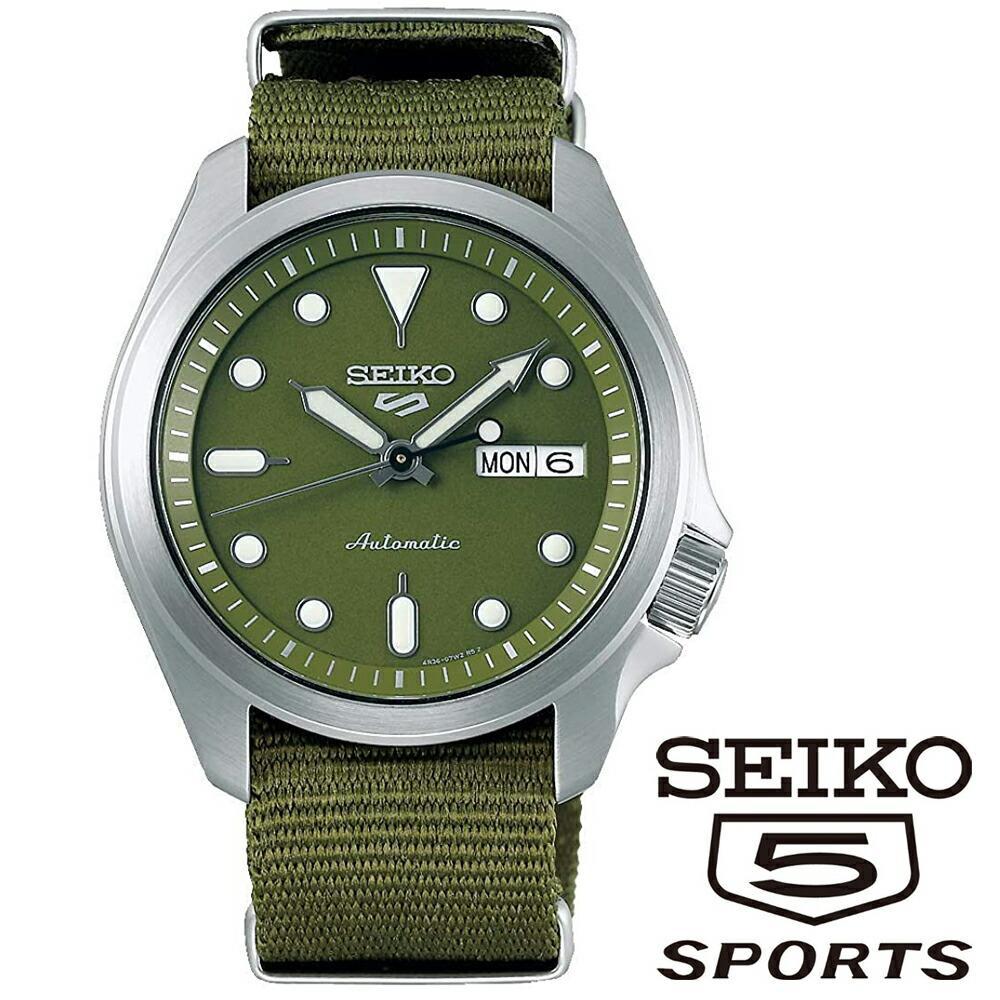 SEIKO5●日差30秒程●プラ風防綺麗●5126●NATOベルトモスグリーン SEIKO セイコー5スポーツ 5SPORTS 自動巻き メンズ腕時計 100m防水