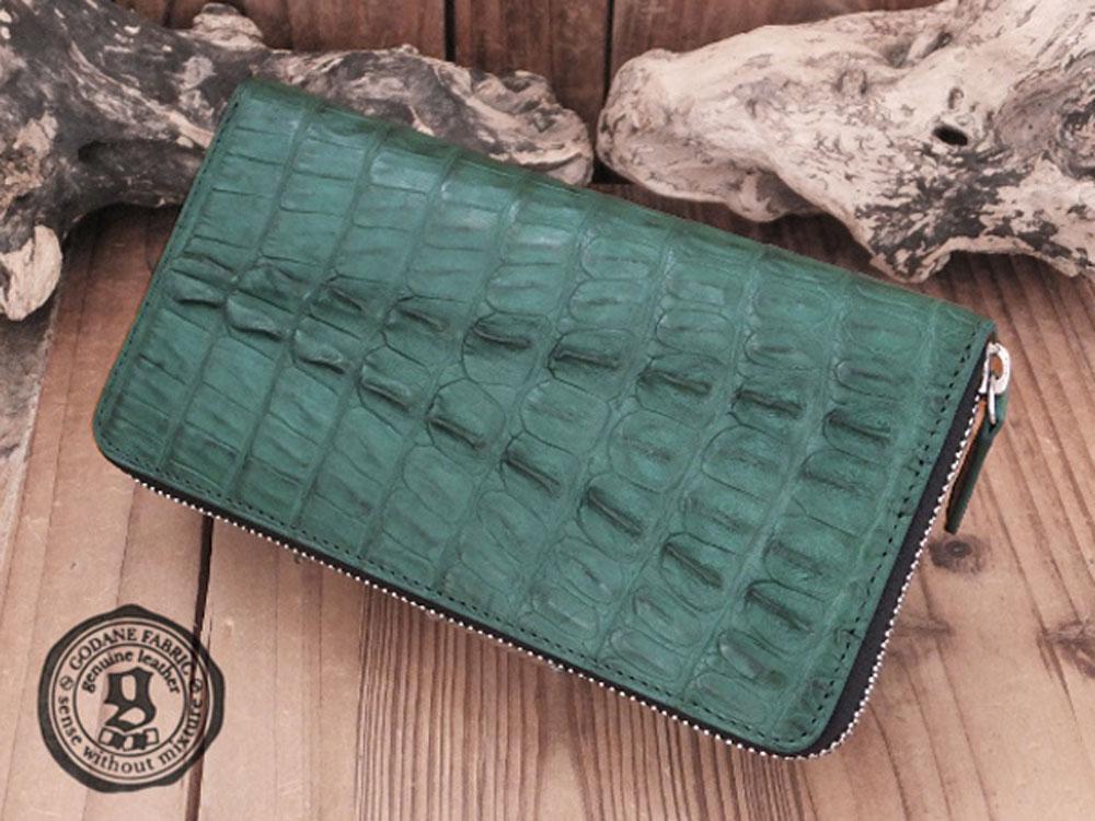 ゴダン GODANE ラウンドファスナー カイマンクロコダイル 財布 長財布
