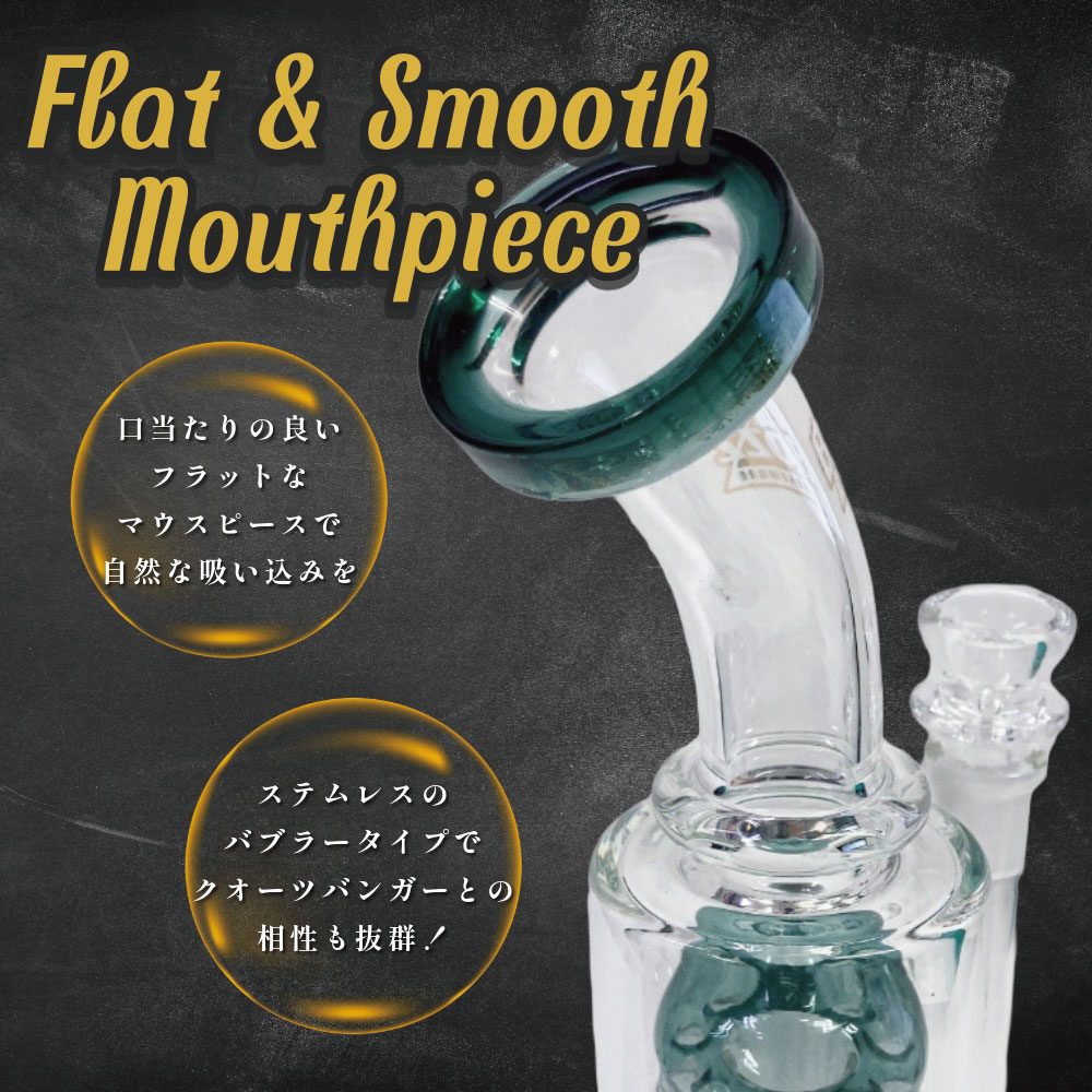 喫煙具 ガラスボング BOZZ ダブルパーコレーターボング Glass
