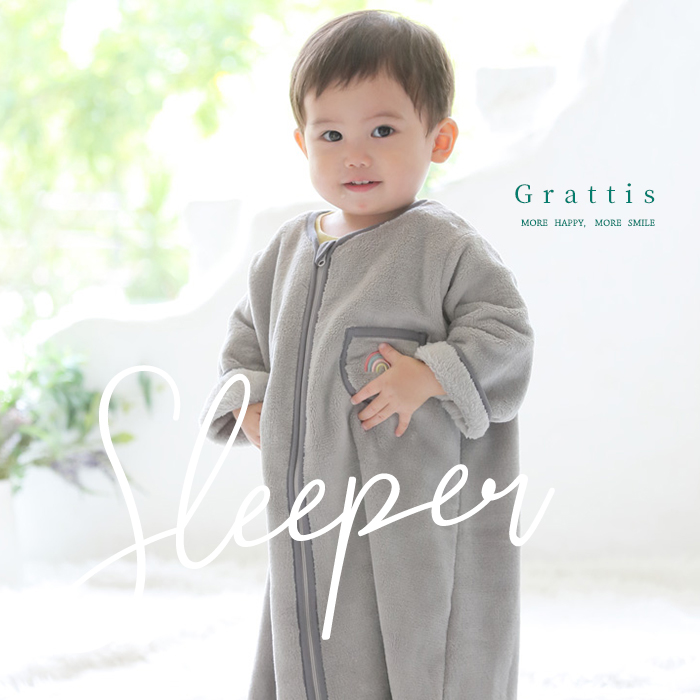 スリーパー ボア レインボー 虹 赤ちゃん フリーススリーパー にじ