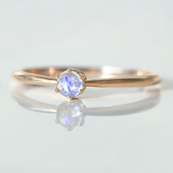 gram ラブラドライト ゴールドリング リング 希少石 レインボームーンストーン ラブラドライト 1粒 王冠 K10