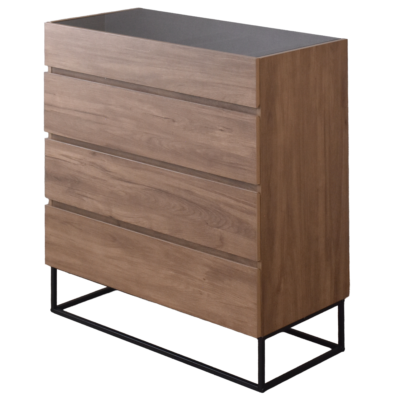 DORIS（ドリス） チェスト タンス ガラス天板 ローチェスト 北欧 木製