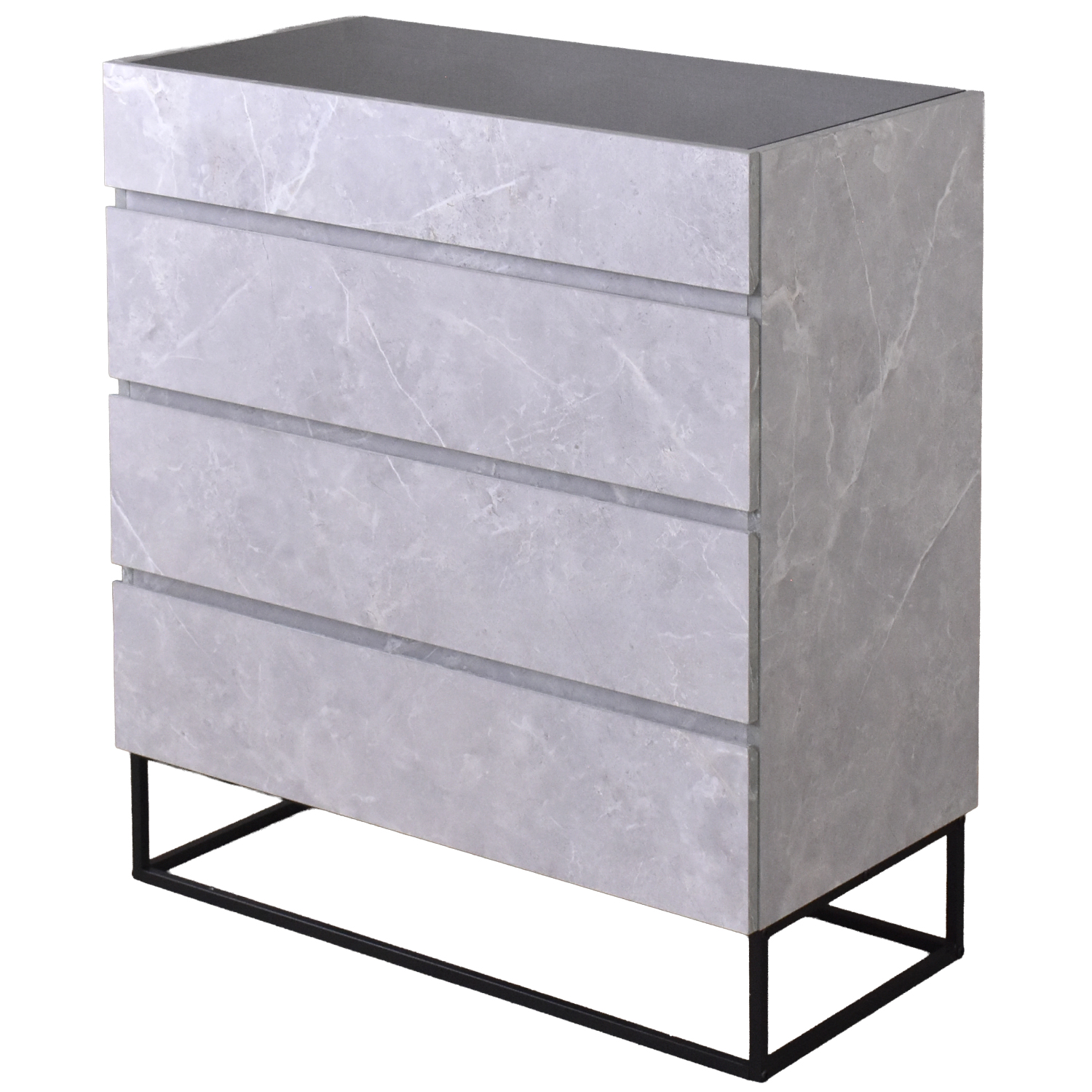 DORIS（ドリス） チェスト タンス ガラス天板 ローチェスト 北欧 木製