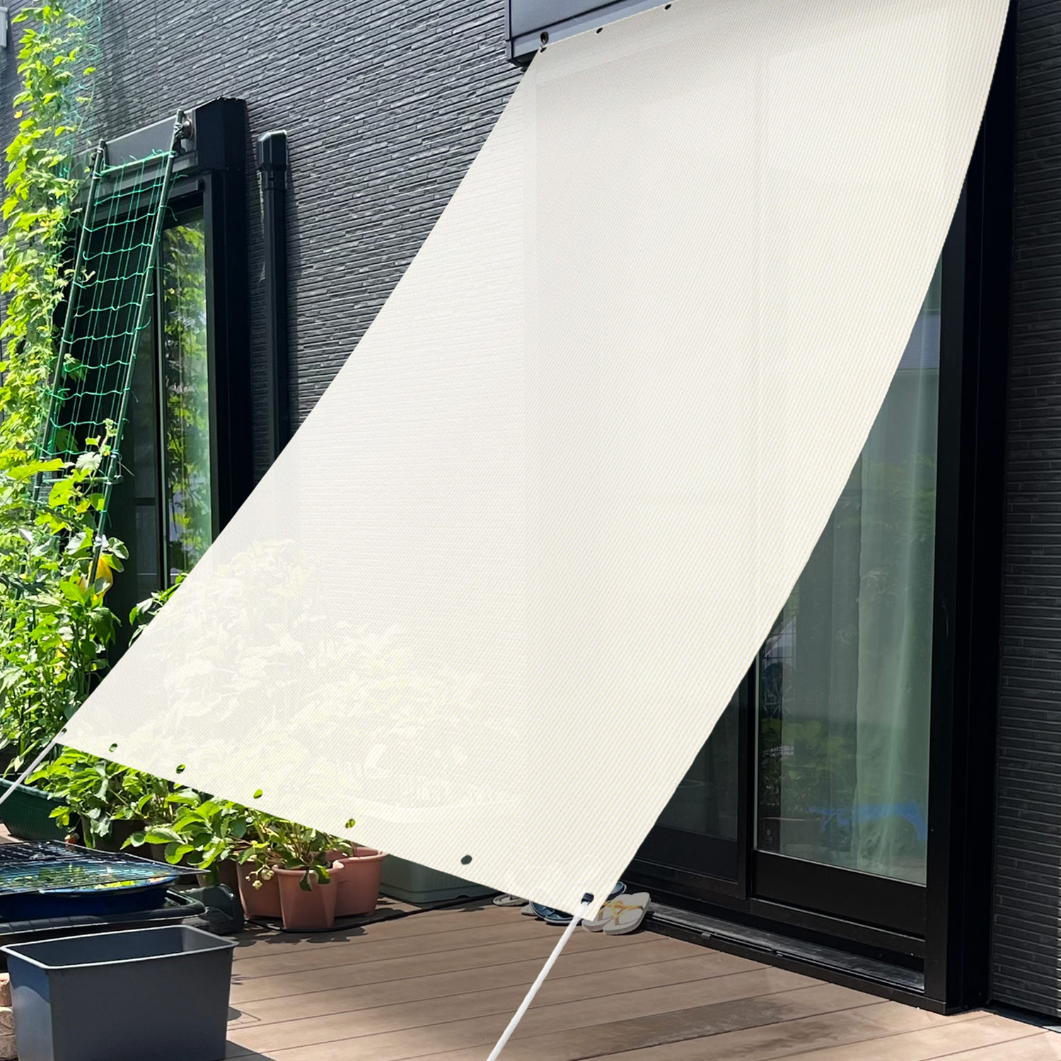 サンシェード 庭 ベランダ シェード オーニング 遮熱 目隠し 日除け