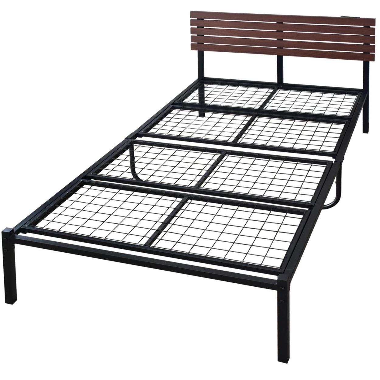 ベッドフレーム シングル モダン ヴィンテージ シングルベット 宮棚 コンセント付き スチール ベット カルムS 北欧 プレゼント ドリス | DORIS | 02