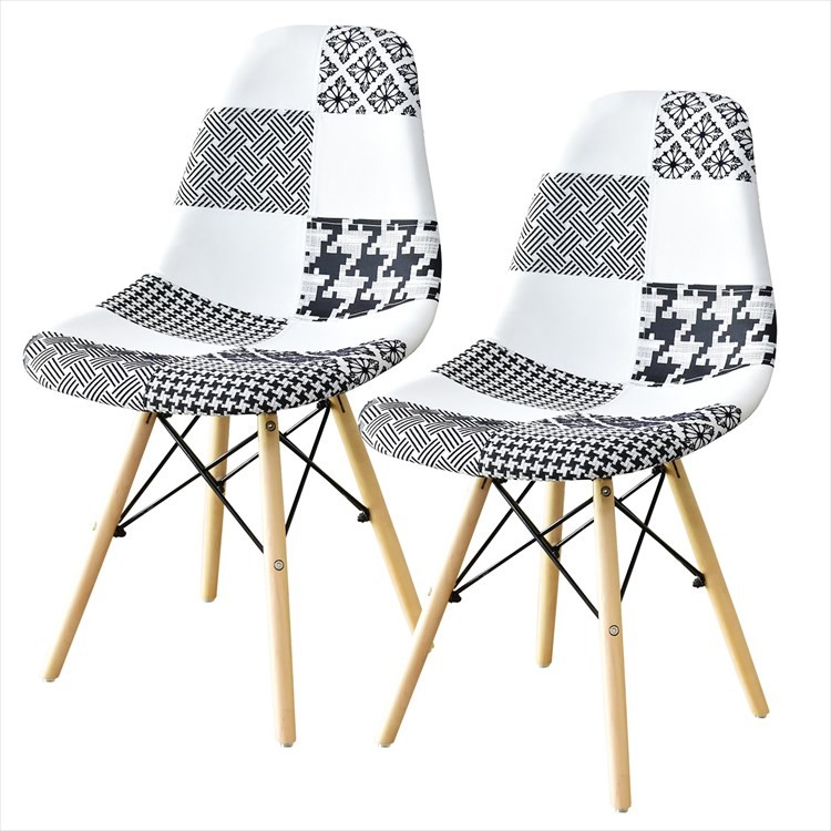 イームズチェア ダイニングチェア DORIS 2脚セット デザイナーズチェア チェア カフェ ファブリック 北欧 ジェネリック家具 新生活 イームズDSW FABRIC ドリス