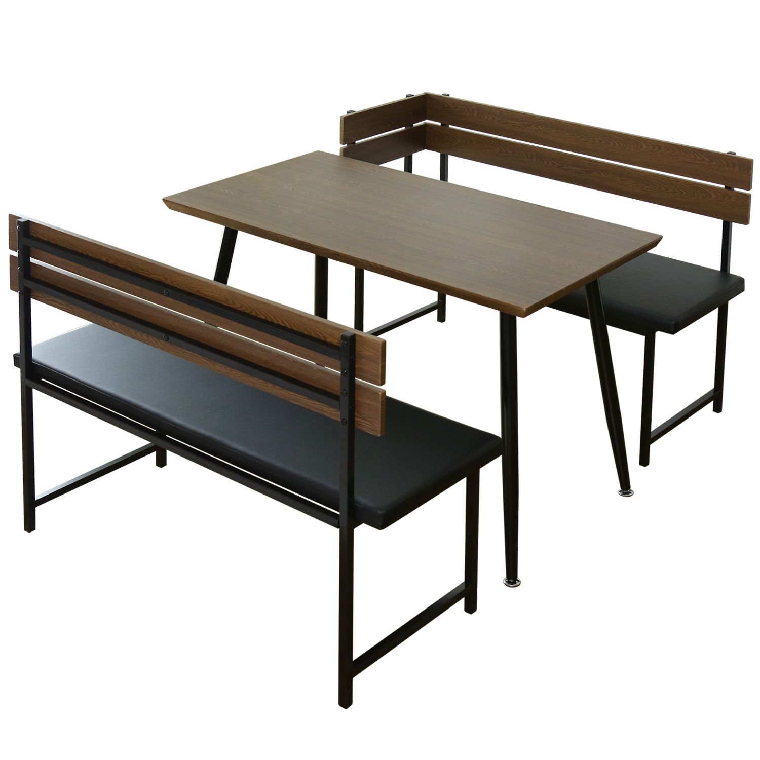ダイニングテーブルセット 3点セット DORIS 木製 食卓テーブル 4人掛け 木製 モダン ダイニ...