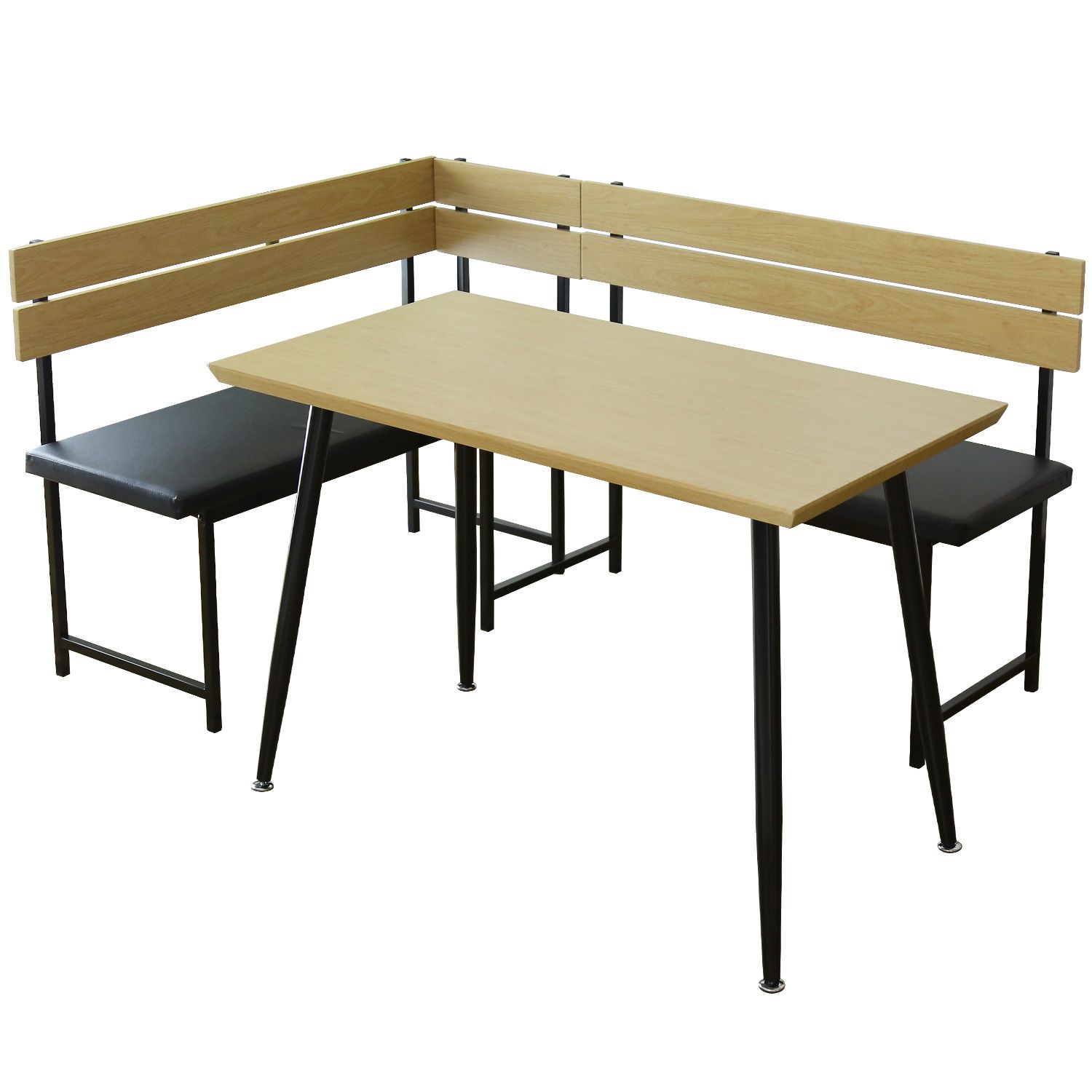 ダイニングテーブルセット 3点セット DORIS 木製 食卓テーブル 4人掛け 木製 モダン ダイニングチェア ネロコーナー 北欧 ドリス｜grazia-doris｜03
