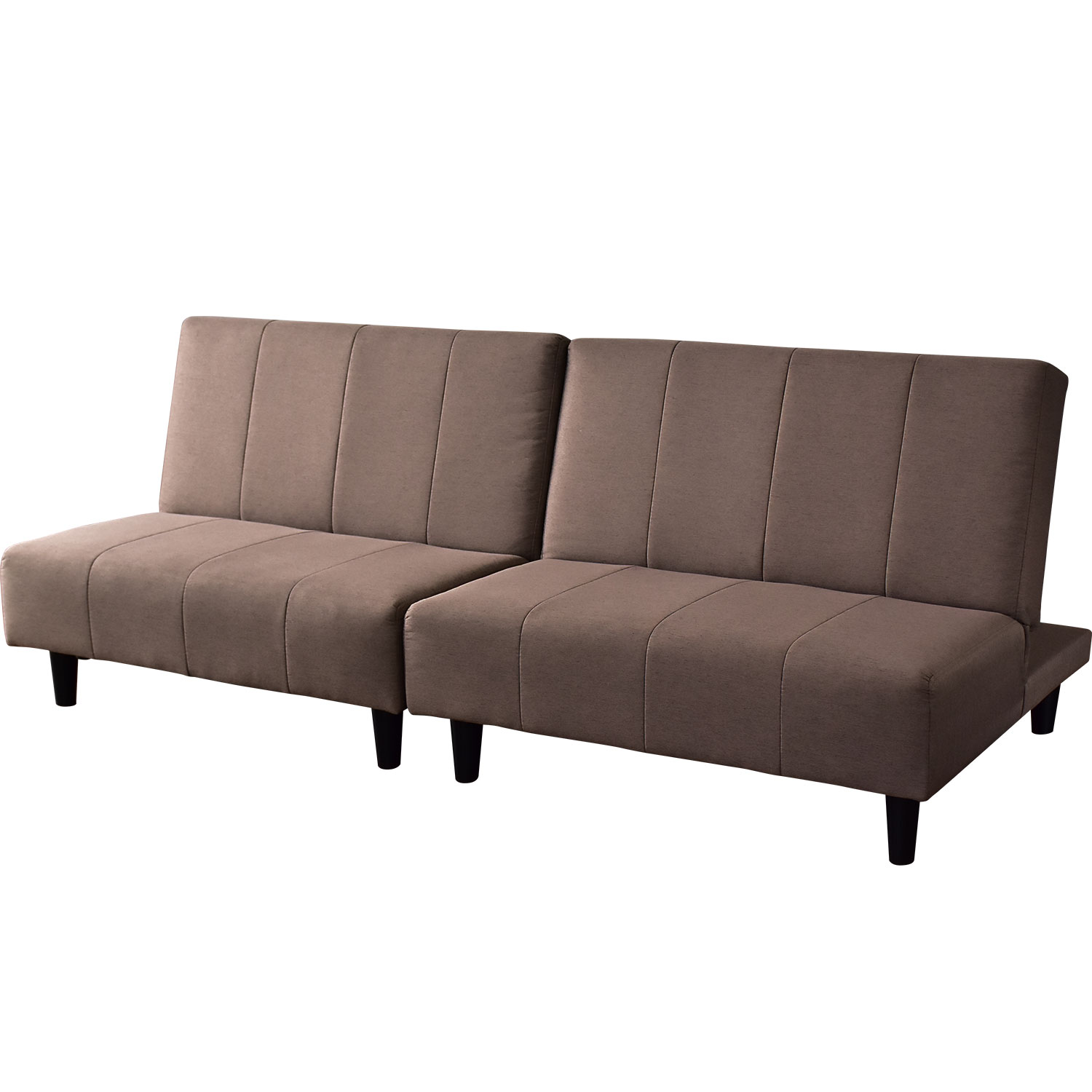 ソファ　ソファー　ソファベッド　ローソファ　多機能　2人掛け　シンプル　ブラウン 2人掛けソファ ソファベッド リラックスソファ 布製 ダークブラウン 幅