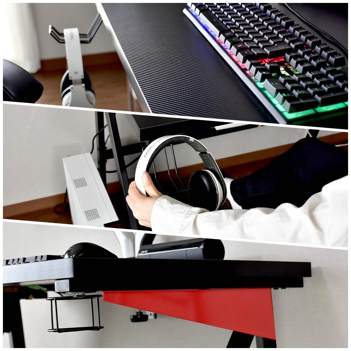 DORIS パソコンデスク ゲーミングデスク PCデスク 幅100cm