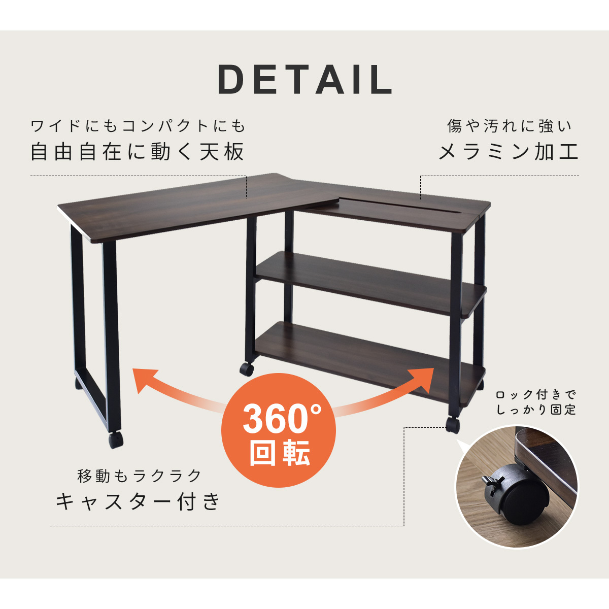 DORIS（ドリス） キッチンワゴン サイドテーブル デスク キッチン収納