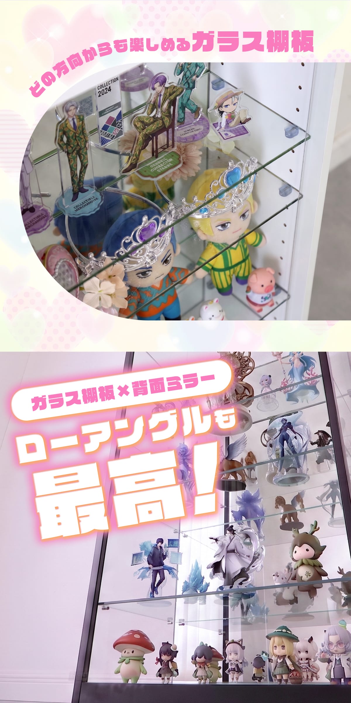 DORIS（ドリス） ディスプレイラック 両面収納 推し活 おしゃれ