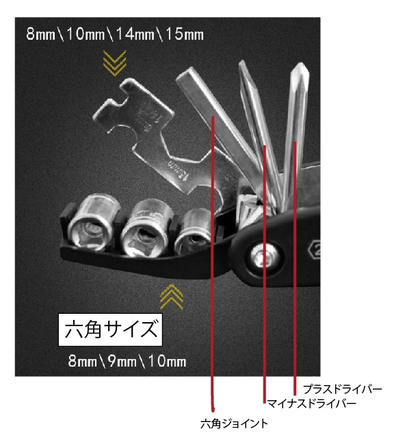 自転車 工具セット 修理工具 工具 携帯用 レンチ マルチツール 自転車 工具セット 修理工具 工具 携帯用 レンチ マルチツール