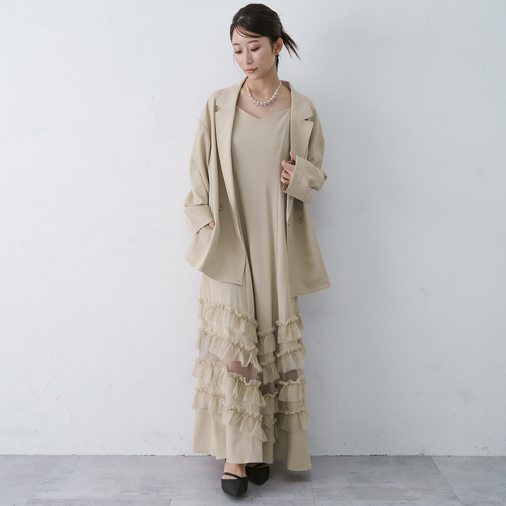 et.UNiVER ドレス レディース ワンピース ジャケット キャミセット
