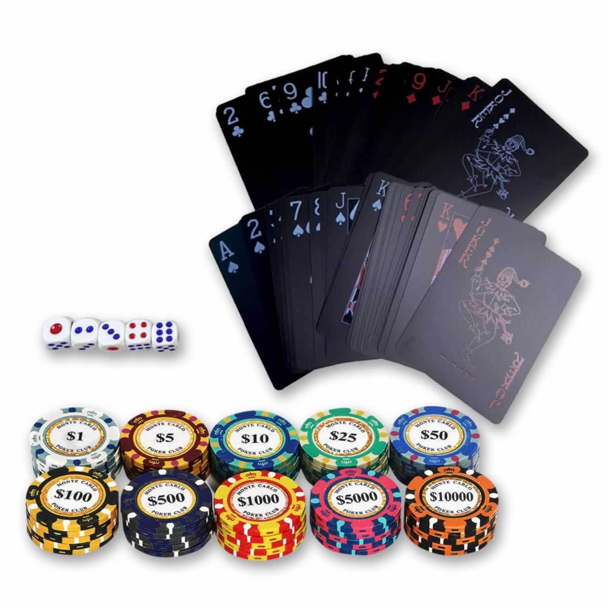 出荷 プレイング カード ポーカー チップ セット ブルー Cards Poker