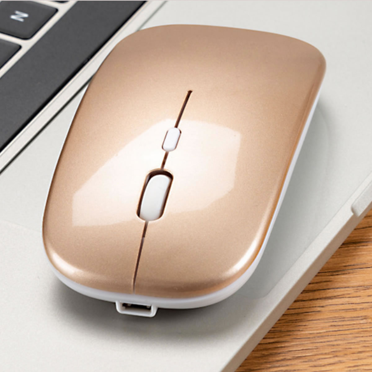 マウス ワイヤレスマウス Bluetooth5.0 2.4GHz 静音 充電式 Mac Window...