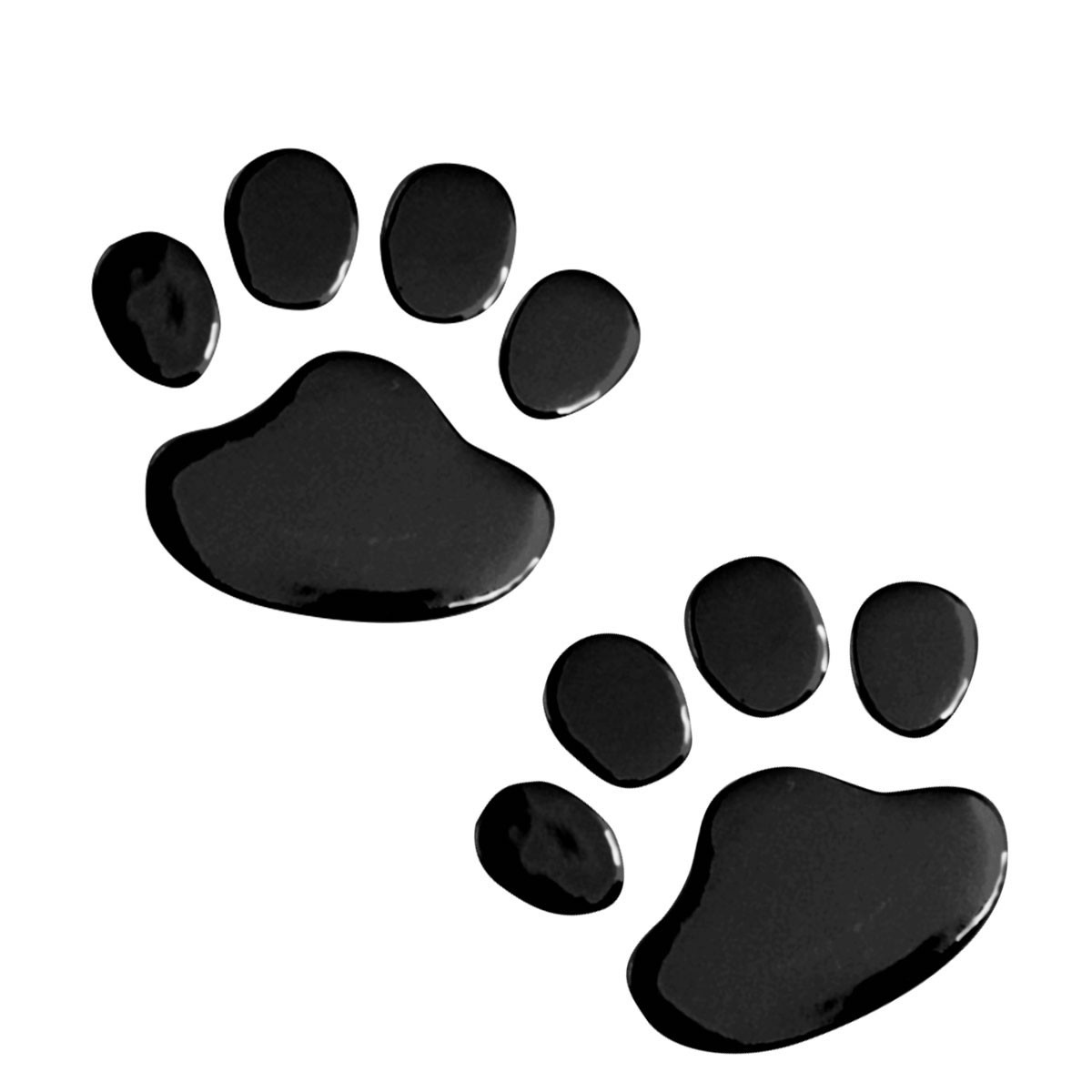 肉球 ステッカー レッド 赤色 立体 動物 足跡 3D エンブレム 犬 猫