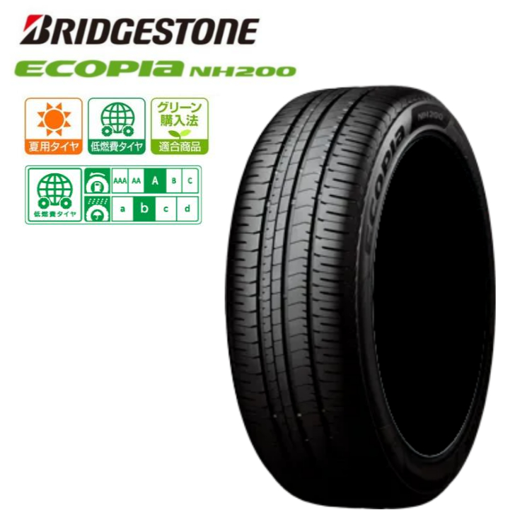 [�݌ɗL]2025�N�� �u���a�X�g�� �G�R�s�A NH200 195/65R15 91H��BRIDGESTONE ECOPIA nh200c �y/�R���p�N�g�J�[�p�T�}�[�^�C�� ��R��^�C��