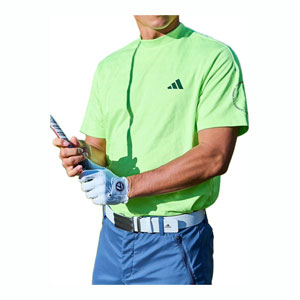 アディダス ゴルフウェア メンズ BOSジャカード グラフィック モックネック 半袖シャツ IKK6...