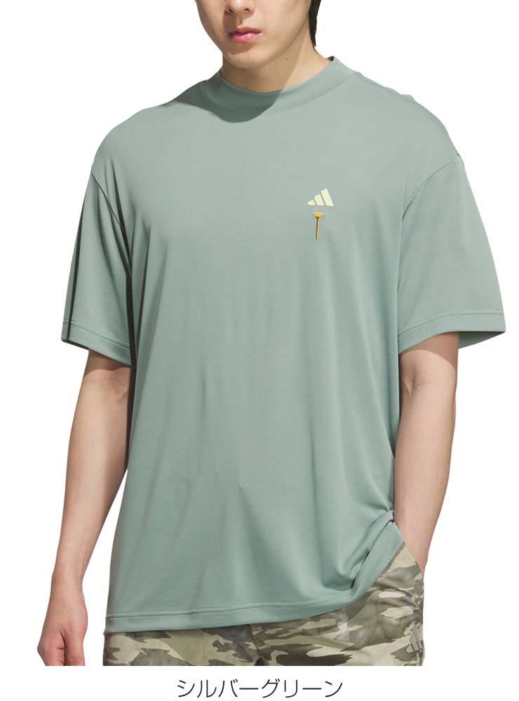 サイズ：M ADIDAS GOLF アディダスゴルフ 2023年 AEROREADY ハイネック 半袖Tシャツ  イエロー系 [240101434098] ゴルフウェア メンズ ストスト サイズ：M ADIDAS GOLF アディダスゴルフ 2023年 AEROREADY