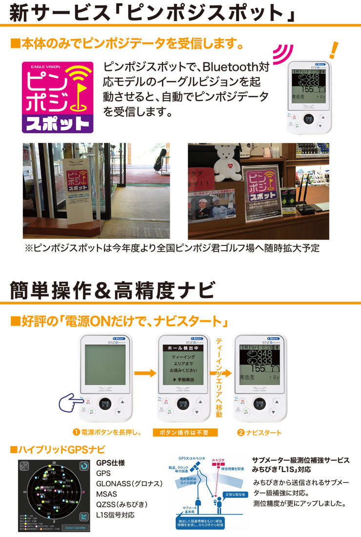 EAGLE VISION GPS ゴルフナビ レコーダー イーグルビジョン ez plus4