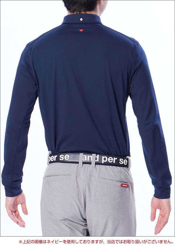 and per se（アンパスィ） ストレッチスムース 長袖ポロシャツ ゴルフ