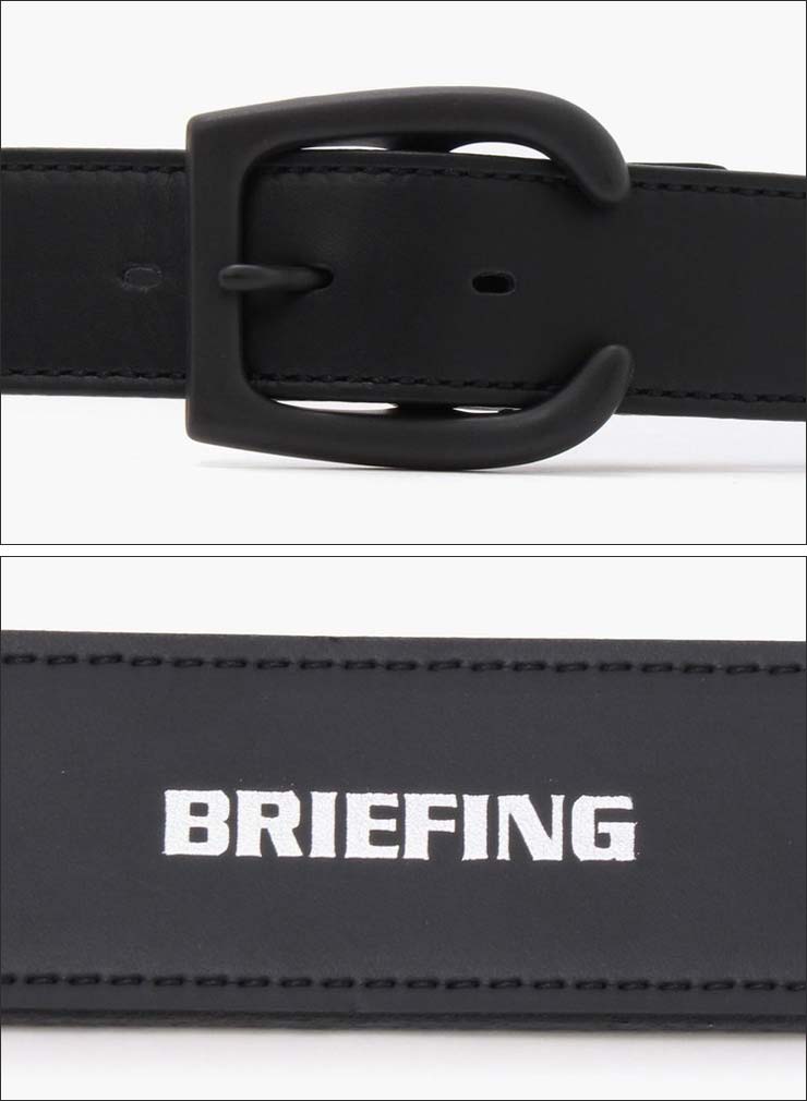 BRIEFING バックルレザーベルト ブラックBG1732518 BUCKLE LEATHER BELT（バックルレザーベルト）（BG1732518