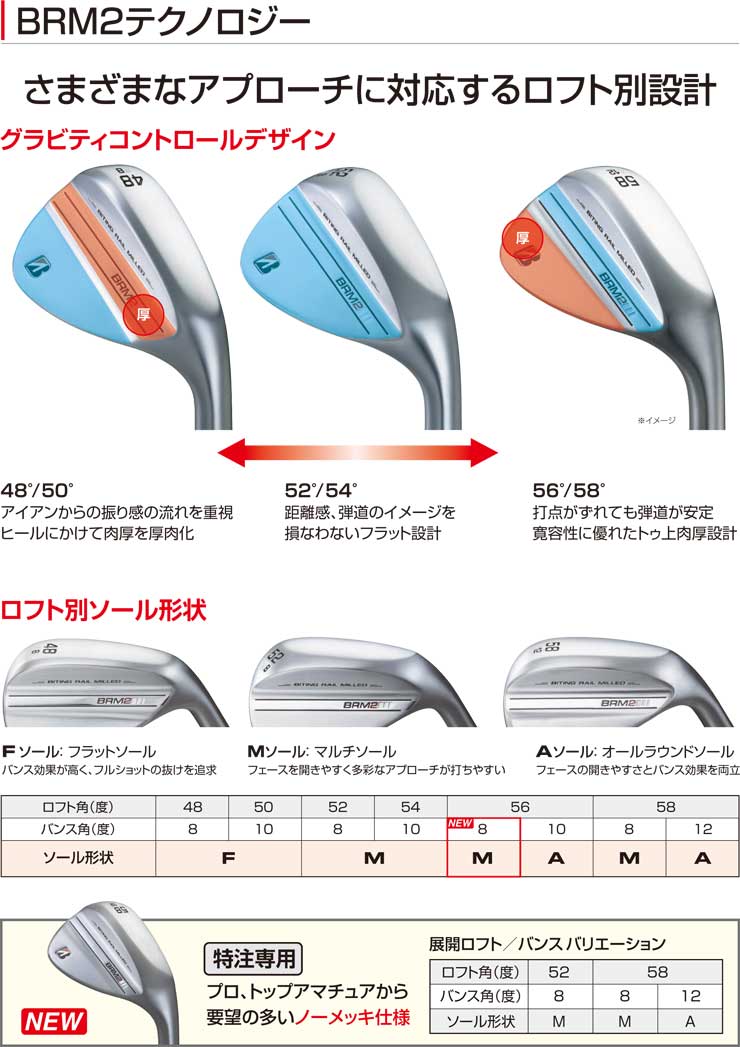 ブリヂストンゴルフ TOUR B BRM2 ウエッジ N.S.PRO MODUS TOUR105