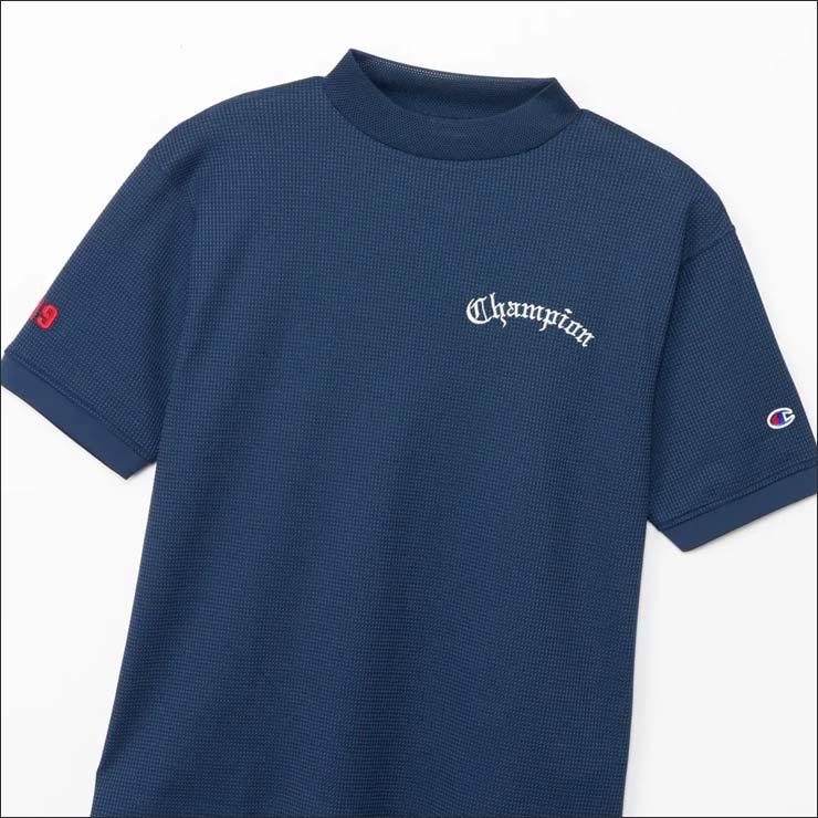 Champion（チャンピオン） ゴルフ ワッフル モックネック 半袖シャツ