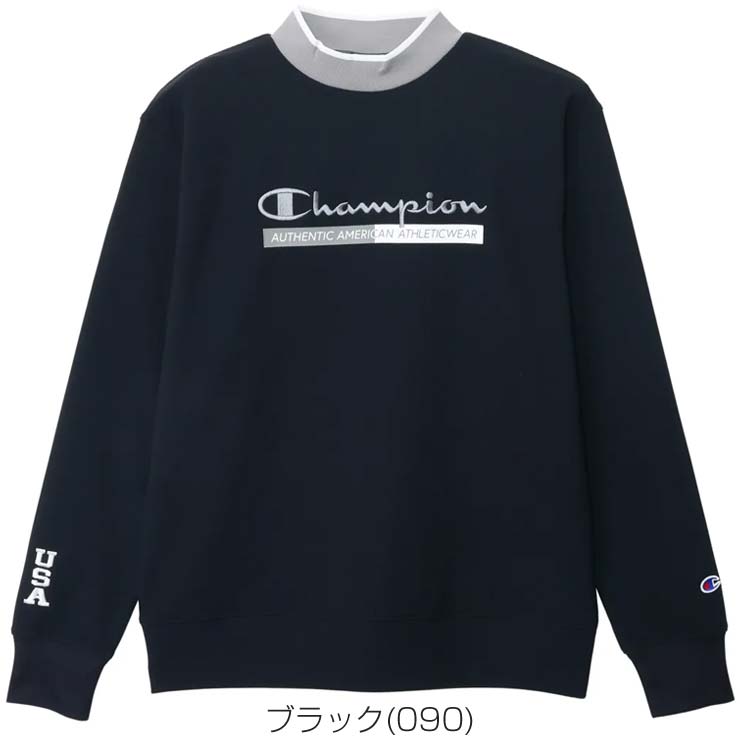 チャンピオン Champion モックネックシャツ メンズゴルフウェア XL Champion チャンピオン ゴルフ モックネック 長袖シャツ ウェア