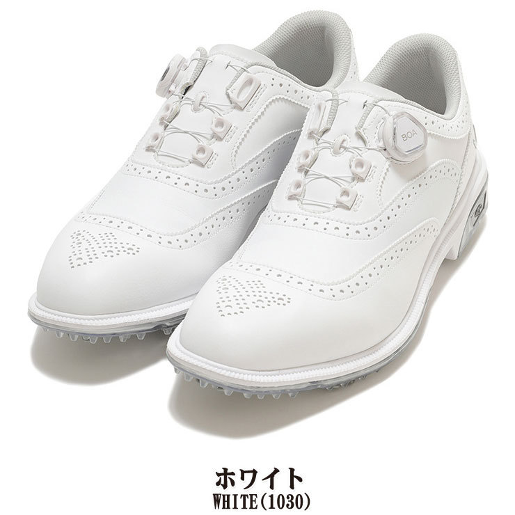 2*7様 【SALE】Callaway ゴルフシューズ BOAシステム ホワイト Callaway ゴルフシューズ BOA 27cm 白 クリーニング済 純正袋付