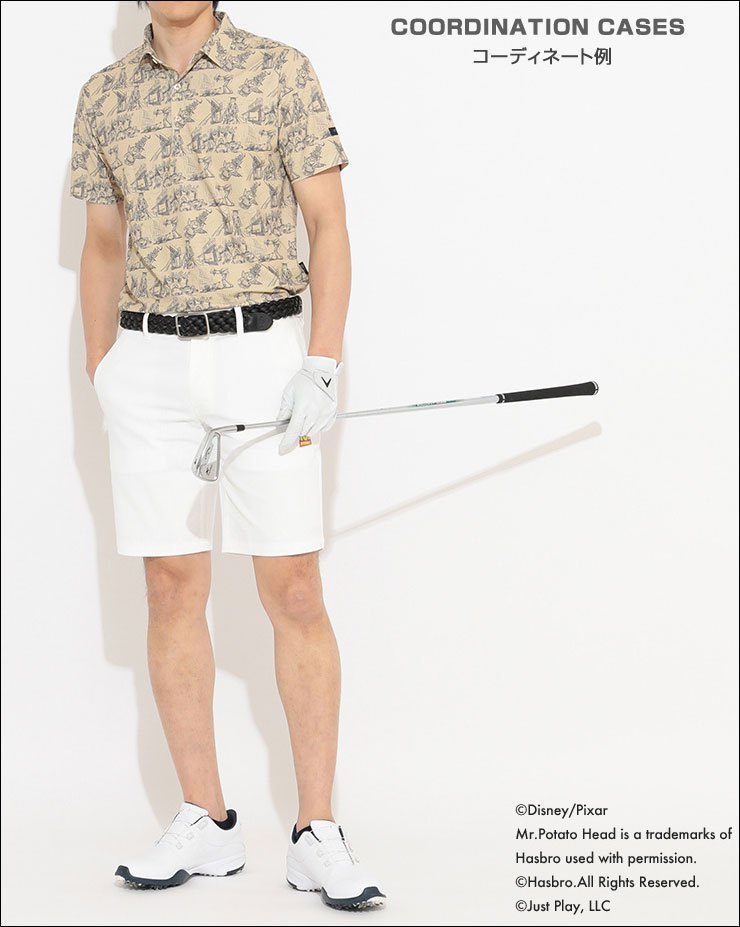 キャロウェイ メンズ ゴルフウェア トイ・ストーリー コレクション ストーリーテリング 半袖 ポロシャツ C22134134 2022年春夏モデル  M-3L