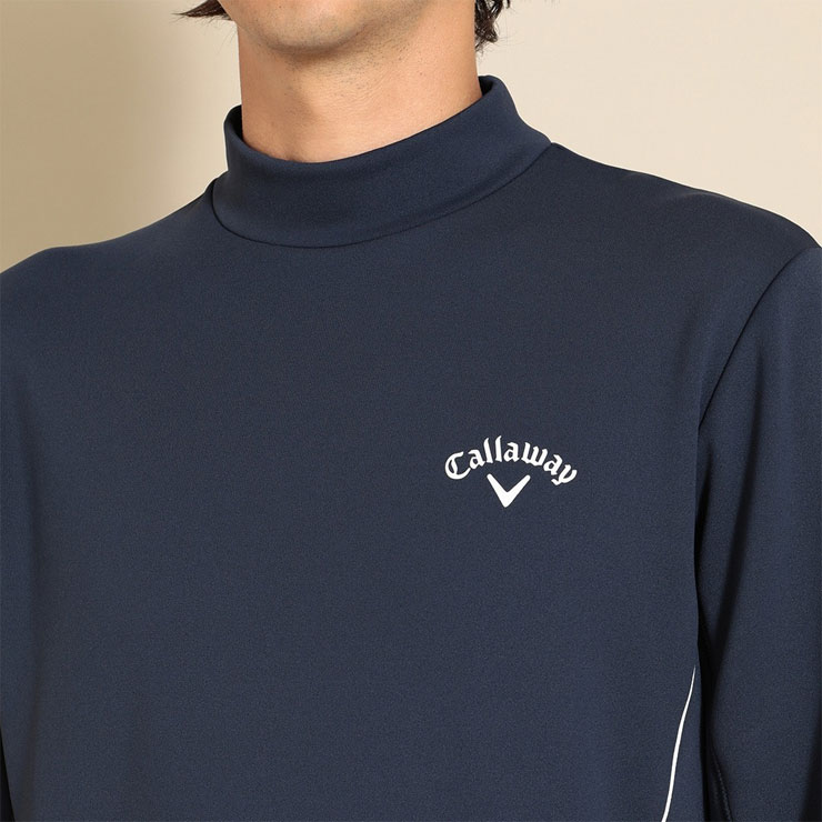 CALLAWAYゴルフウェア 裏起毛ダブルニットモックネックシャツ Callaway キャロウェイ 裏起毛ダブルニット モックネック 長袖