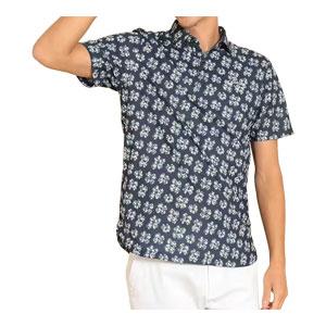 キャロウェイ メンズ ゴルフウェア バグフラワープリント コンパクトカノコ 半袖 ポロシャツ C23...