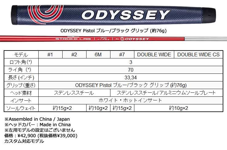 オデッセイ TRI-BEAM ＃7 パター STROKE LABシャフト装着モデル34,320