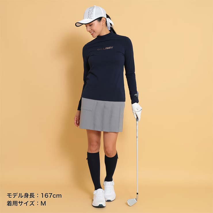 Callaway（キャロウェイ） メタリックロゴ モックネック 長袖シャツ