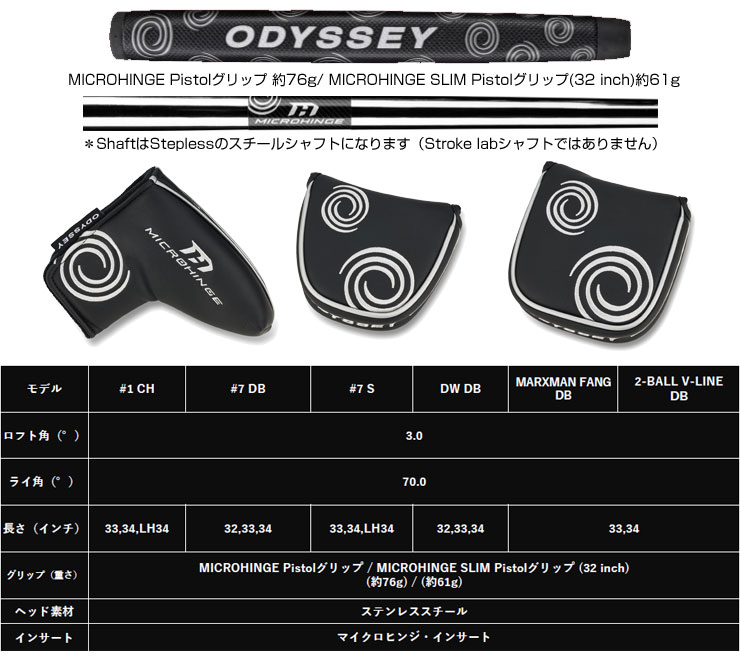 ODYSSEY（キャロウェイゴルフ） オデッセイ MICROHINGE ＃7S パター
